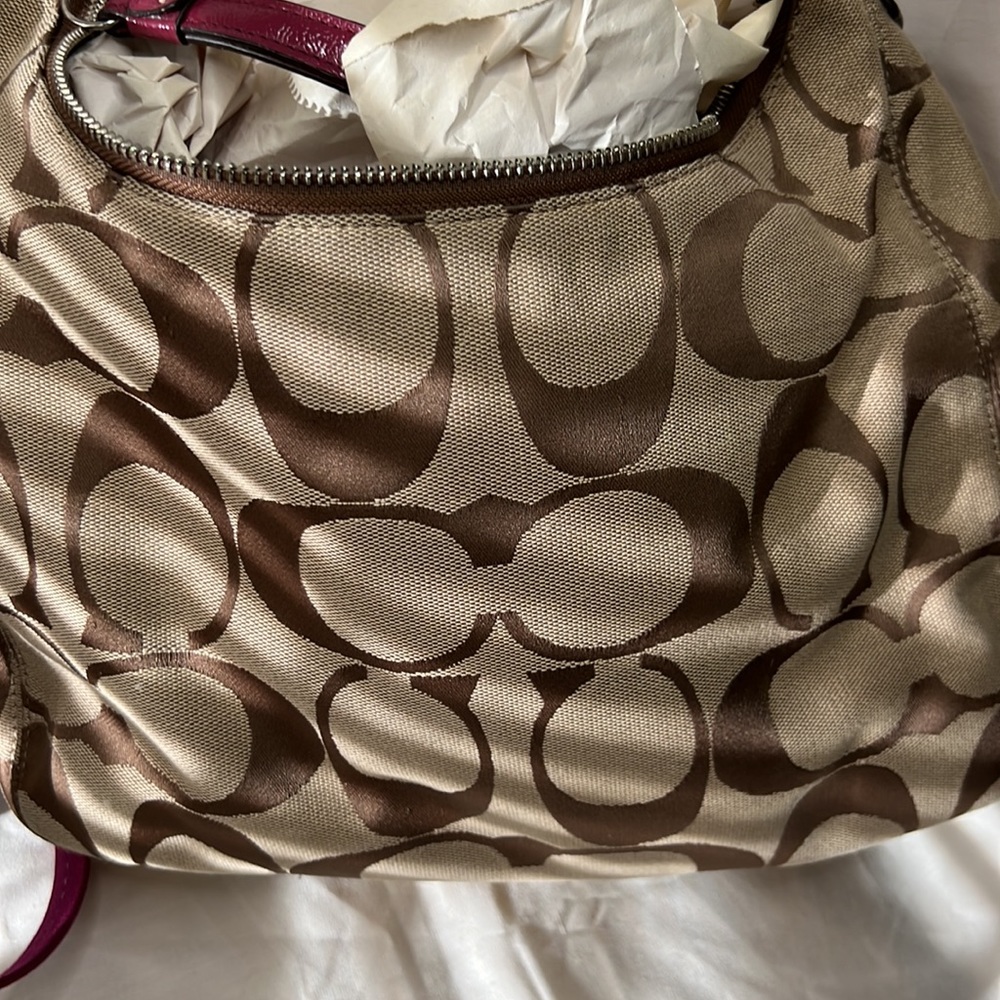 Authentic Used Coach Signature Stripe Handbags (2) - Picture 8 of 15